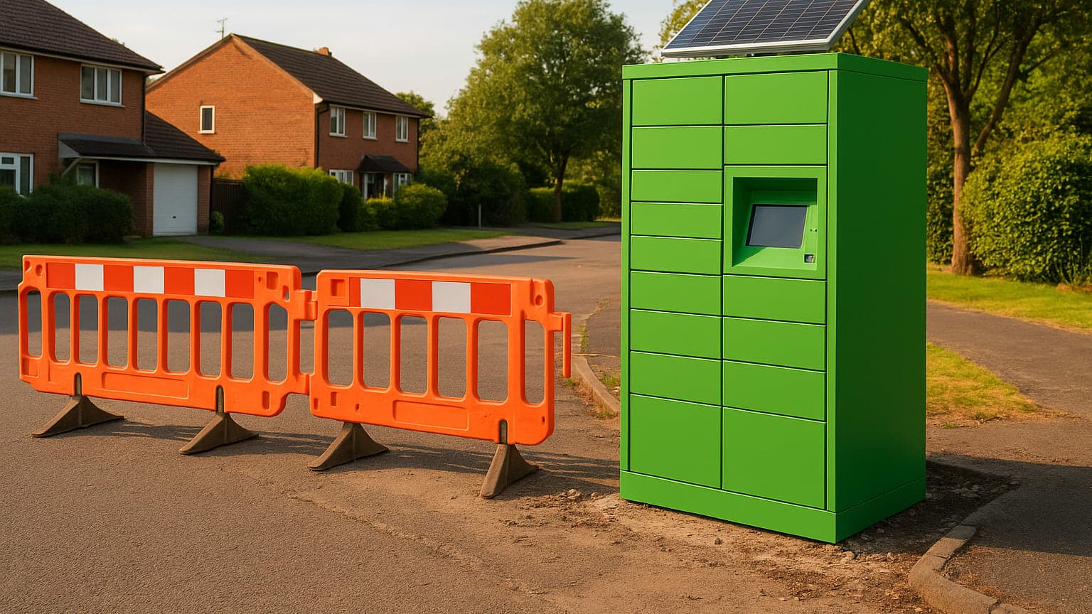 Bright Green Parcel Locker Removed After Neighborhood Outcry