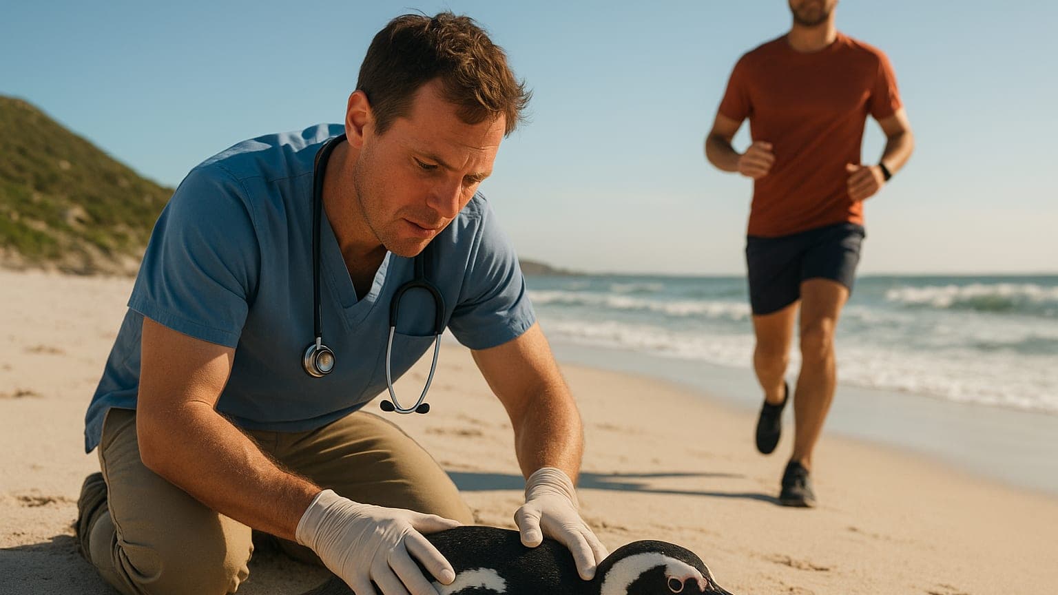 Jogger's Quick Action Saves Critically Endangered Penguin