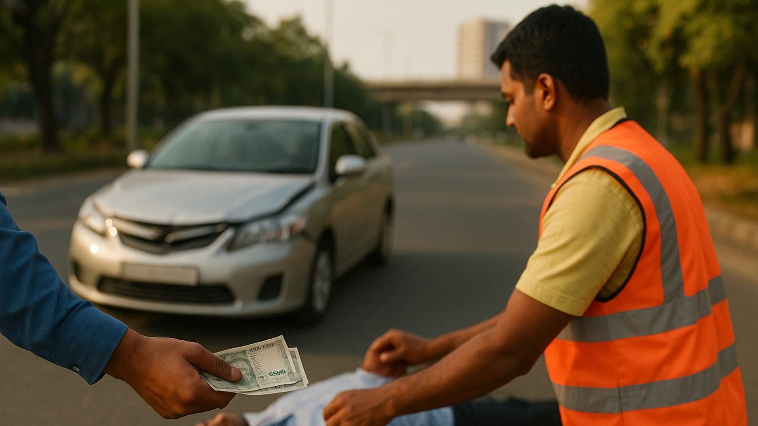 India Launches Cash Rewards for Road Accident Rescuers