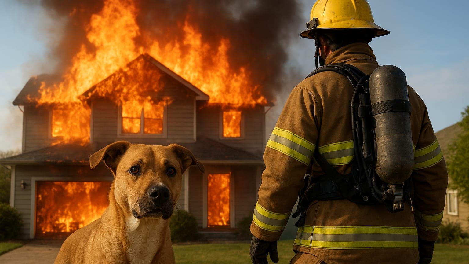 Rescued Dog Saves Owner from House Fire