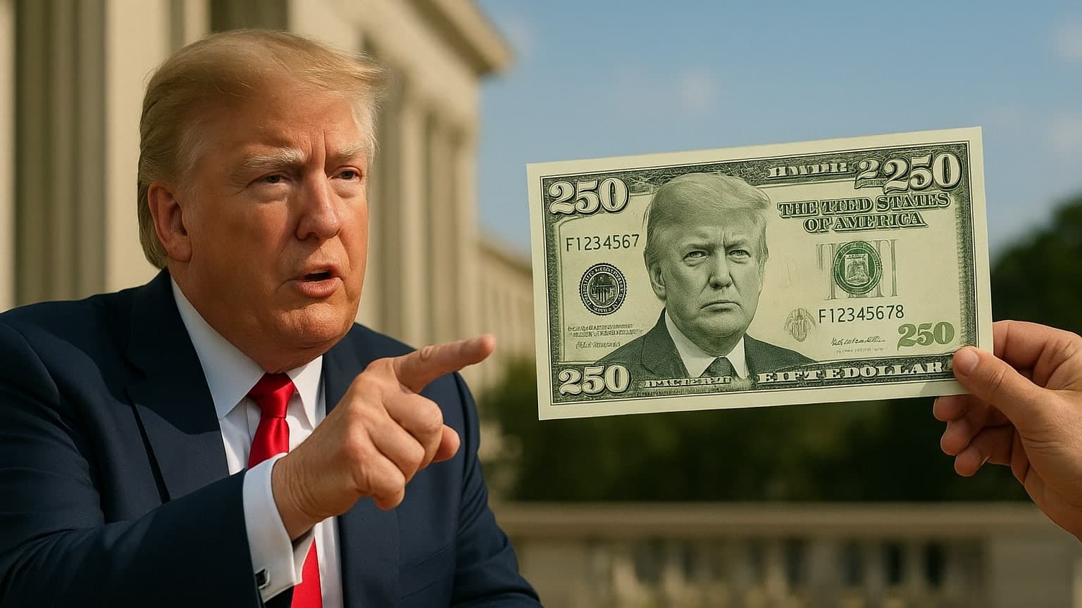 Trump Pushes for Appearance on New $250 Bill
