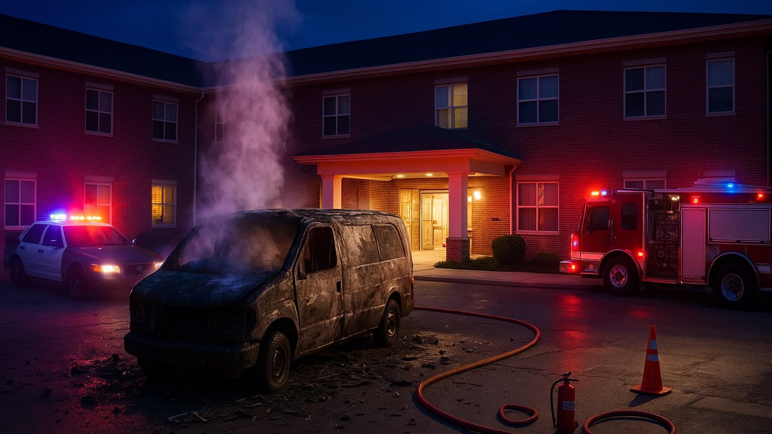 Over 100 Seniors Evacuated After Midnight Van Fire