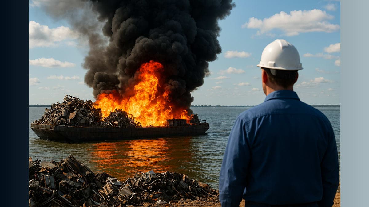 Scrap Metal Recycler Faces Lawsuit After Barge Fire