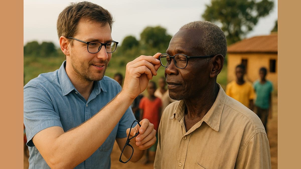 German Teacher's $1 Glasses Transform Lives Globally
