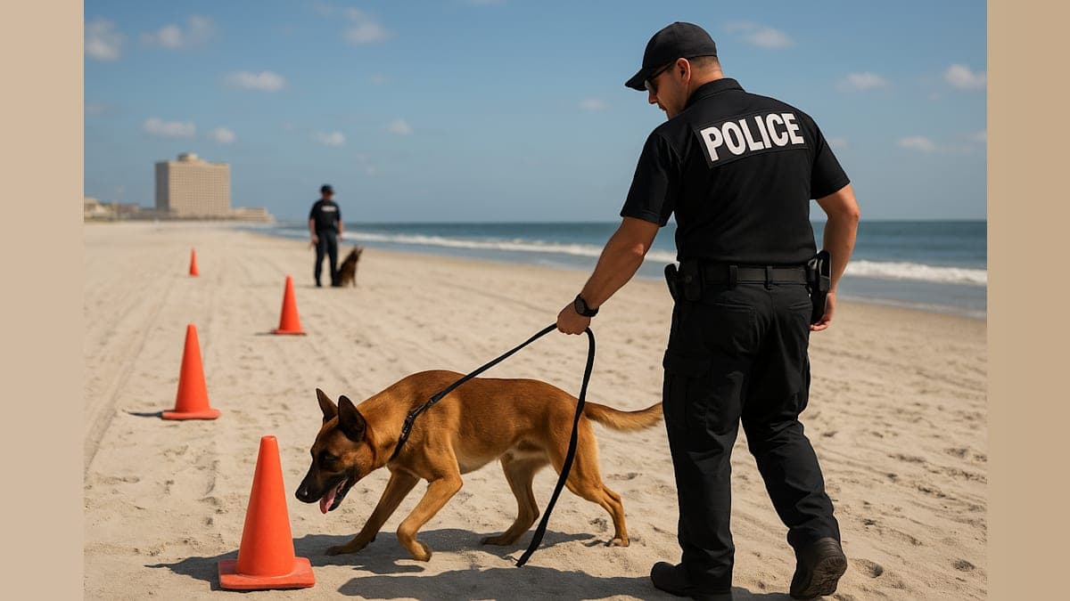 Police K9s Compete in Detector Dog Trials at Jersey Shore