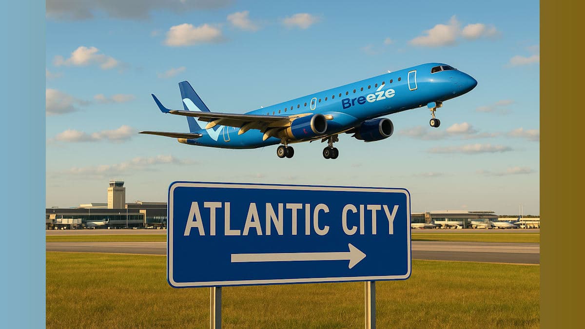 Breeze Airways Launches 11 New Routes from Atlantic City
