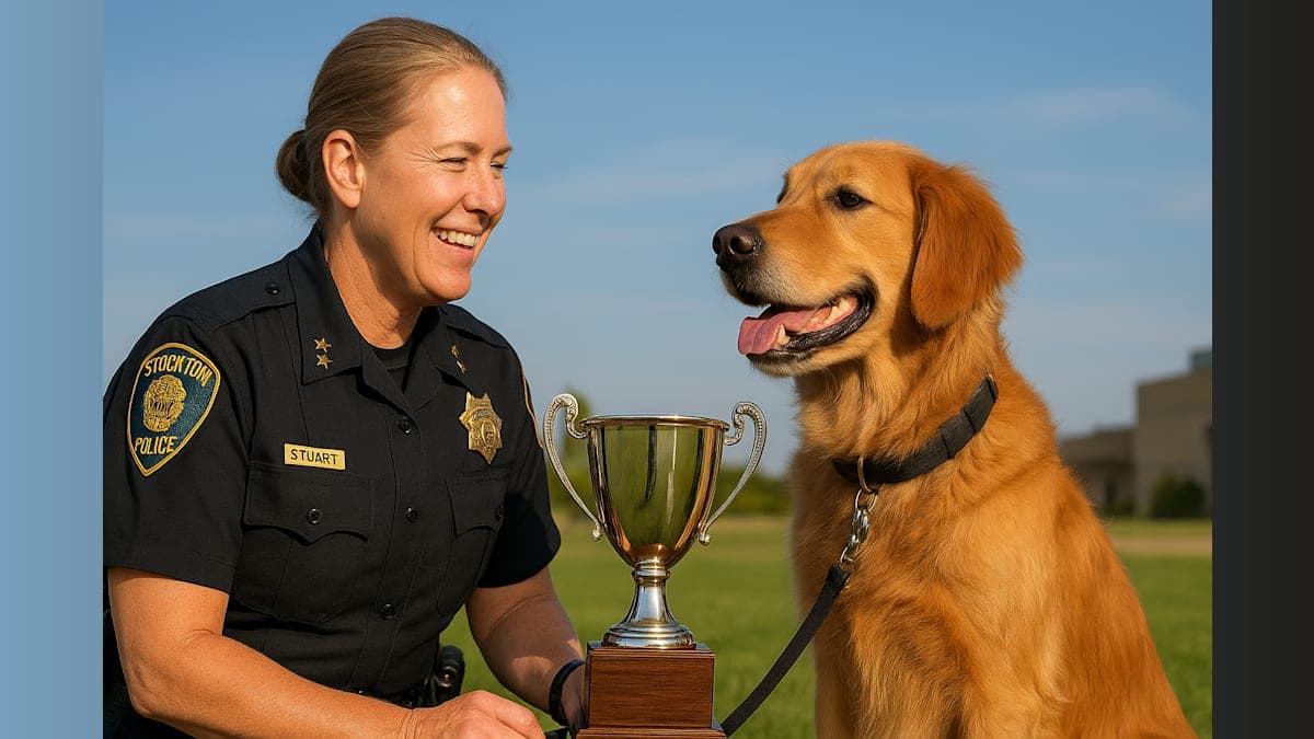 Stockton K-9 Team Wins National Championship at Home