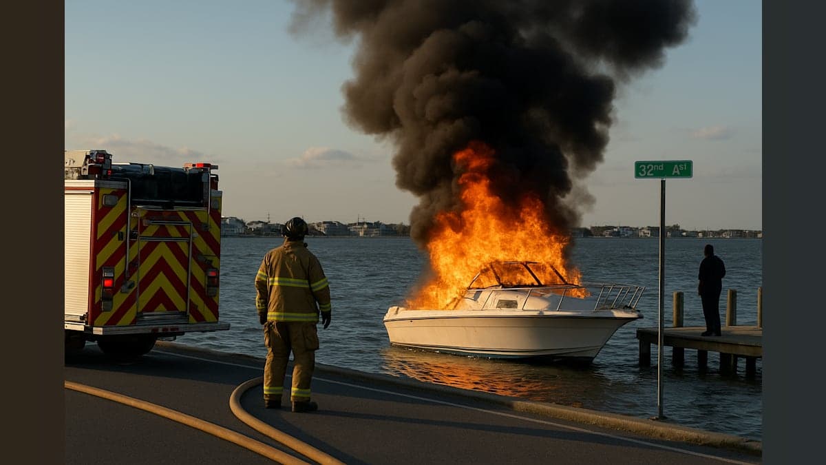 Boat Fire Injures One in Ocean City Friday