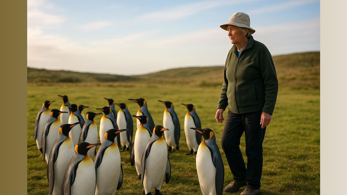 Kindergarten Teacher Guards 200 King Penguins Daily
