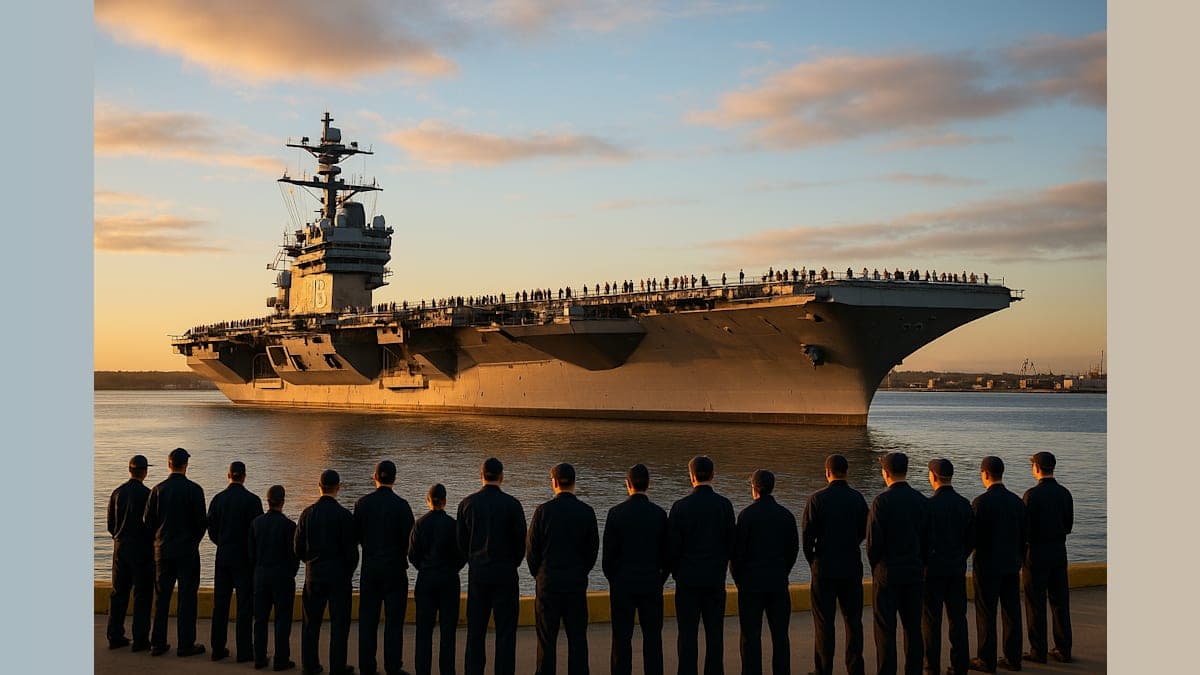 USS Ford Returns Home After Year-Long Deployment