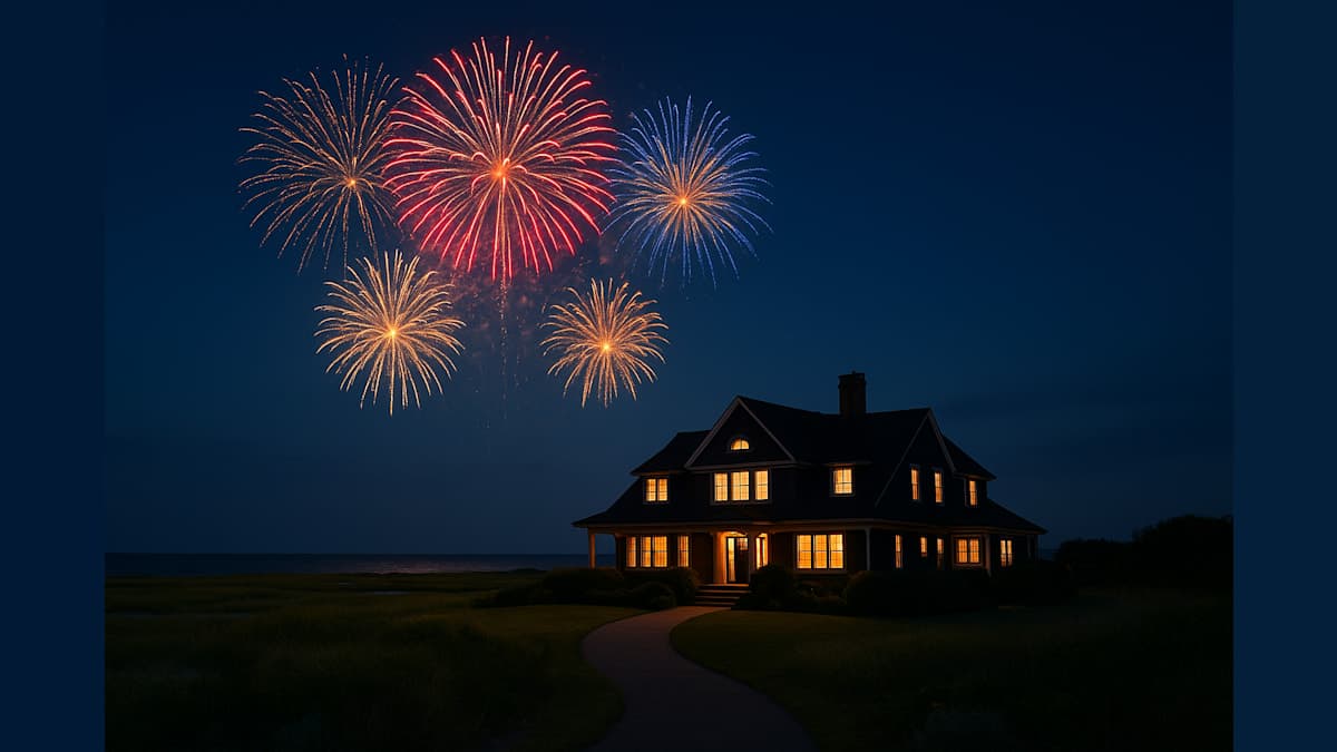 Fireworks Illuminate Taylor Swift's Watch Hill Mansion