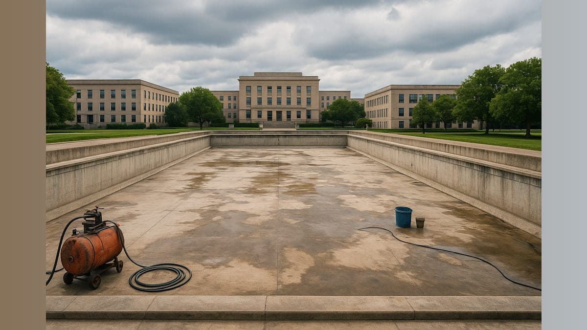 Trump Says Reflecting Pool Will Be Drained Again
