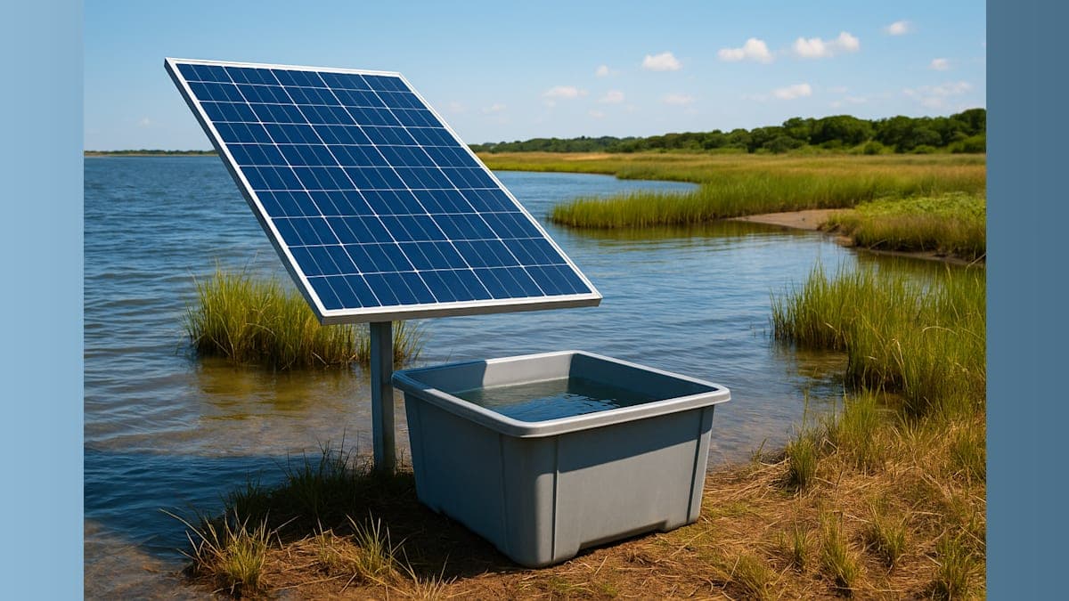 Solar Device Produces Fresh Water Cheaper Than Bottled