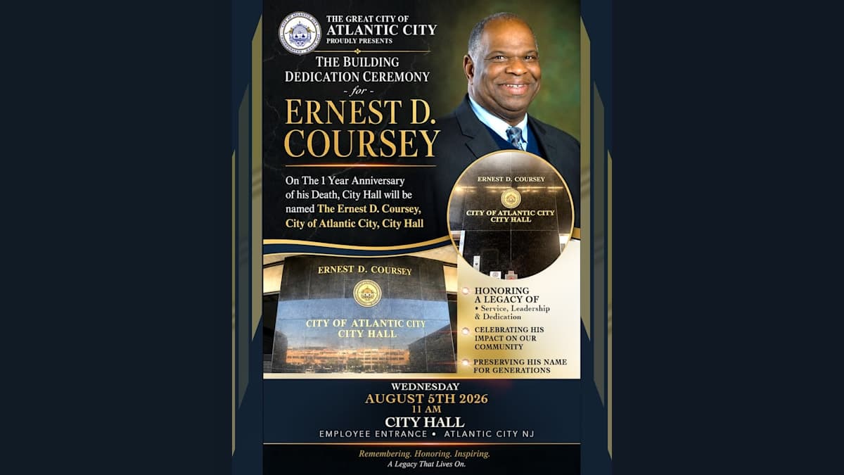 Atlantic City to Honor Ernest Coursey One Year After His Death with City Hall Dedication