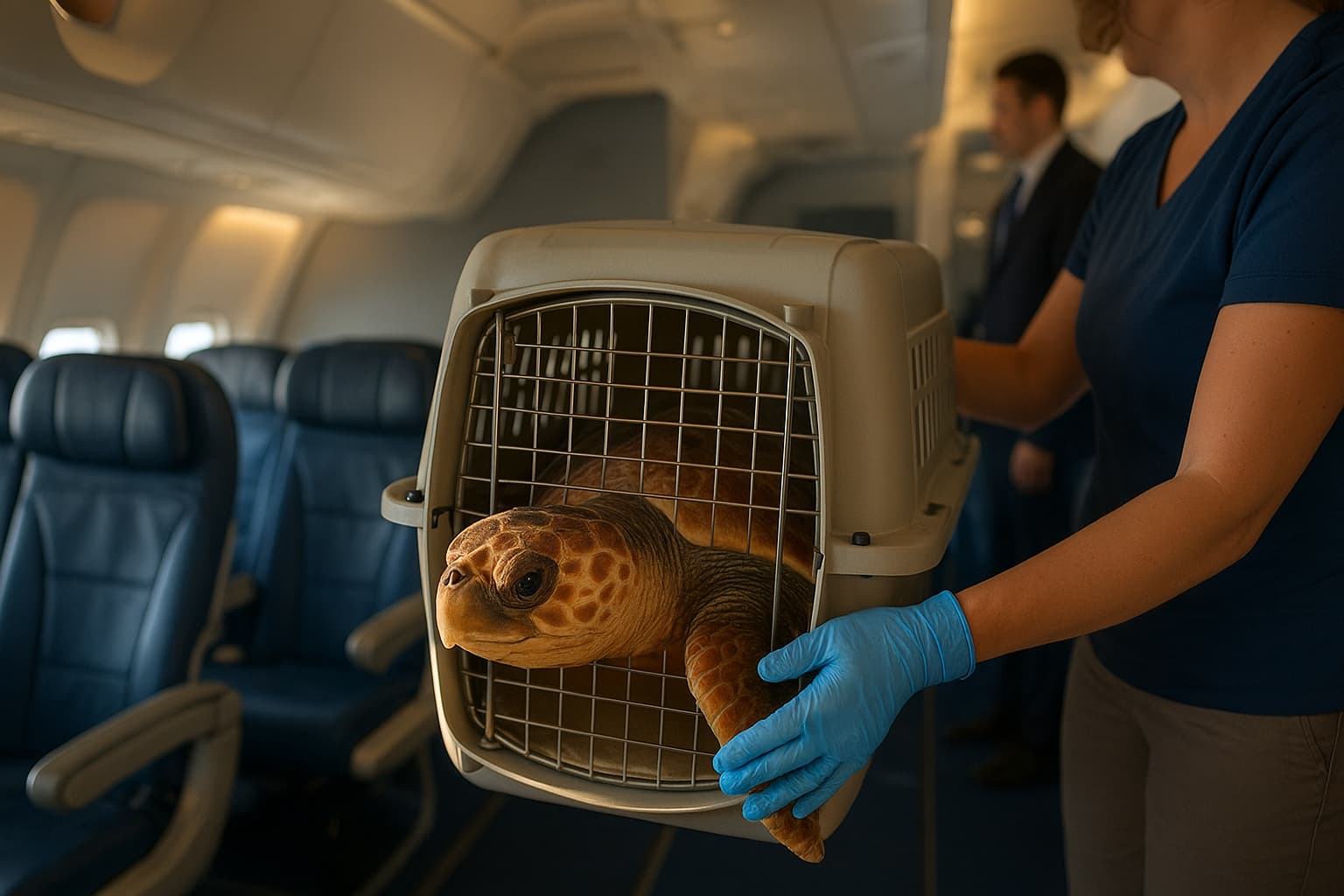 Endangered Sea Turtle Receives First-Class Flight After Storm Displacement