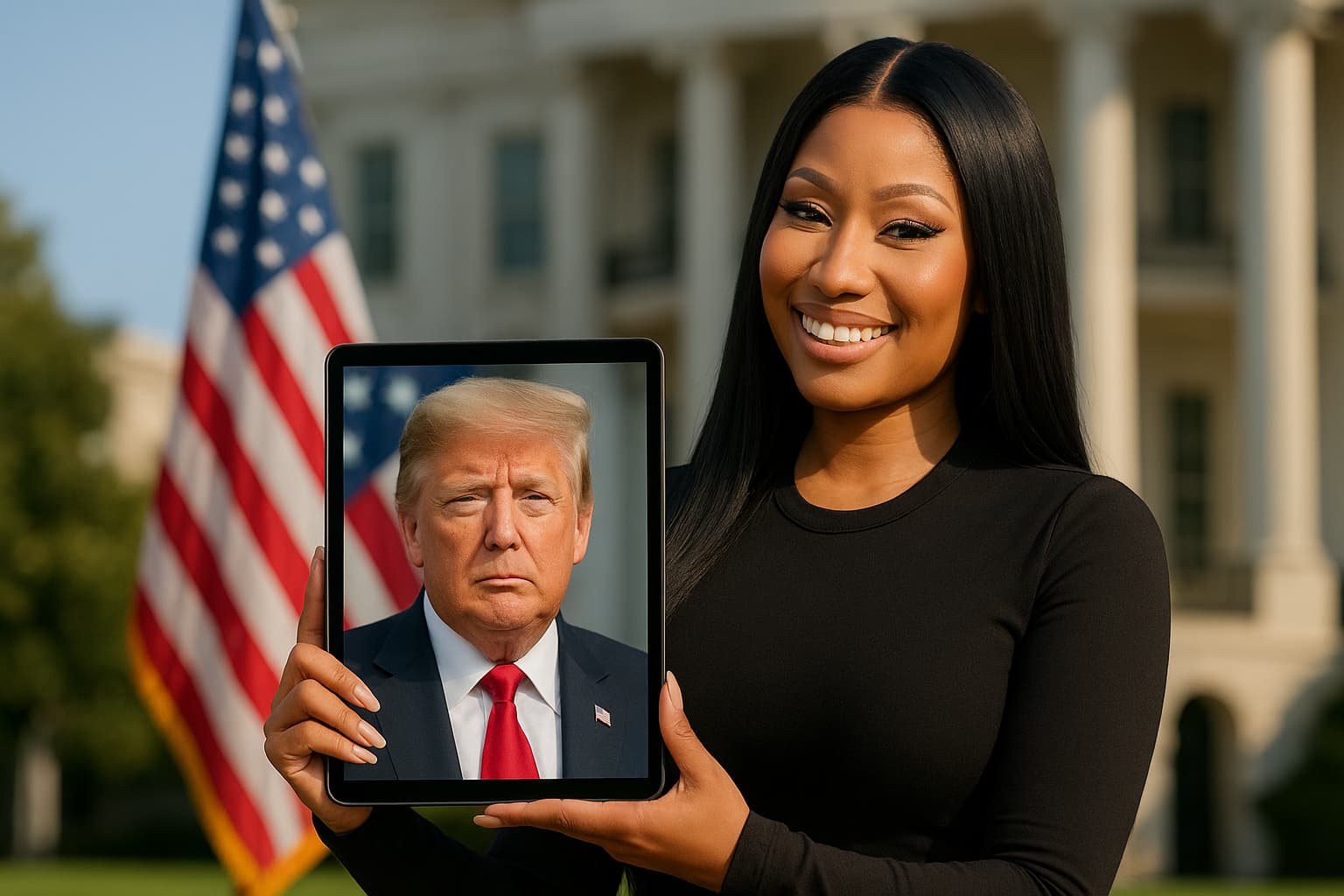 Nicki Minaj Shares AI-Generated Images with Donald Trump for Presidents' Day