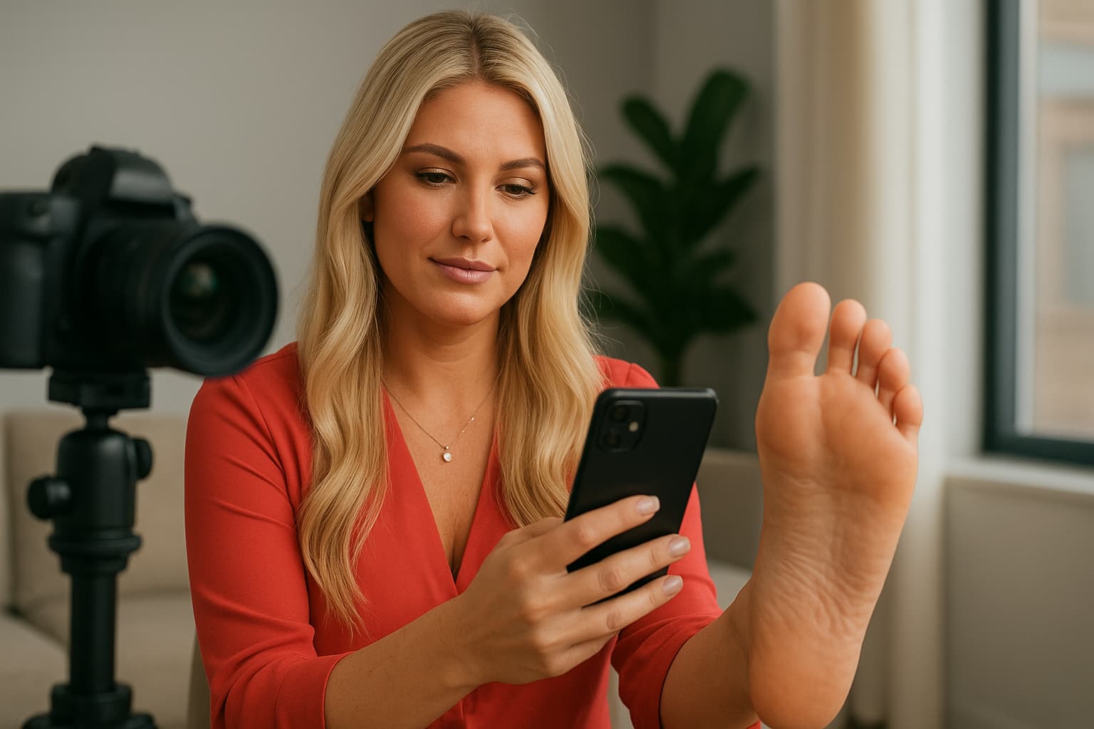 Brooke Hogan Explores Unconventional Revenue Stream Through Foot Photography