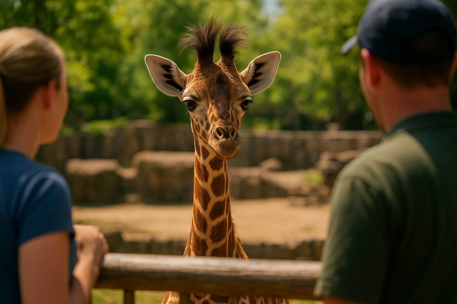 Toledo Zoo's Newest Resident Eugene the Giraffe Captivates Visitors with Signature Tuft of Hair