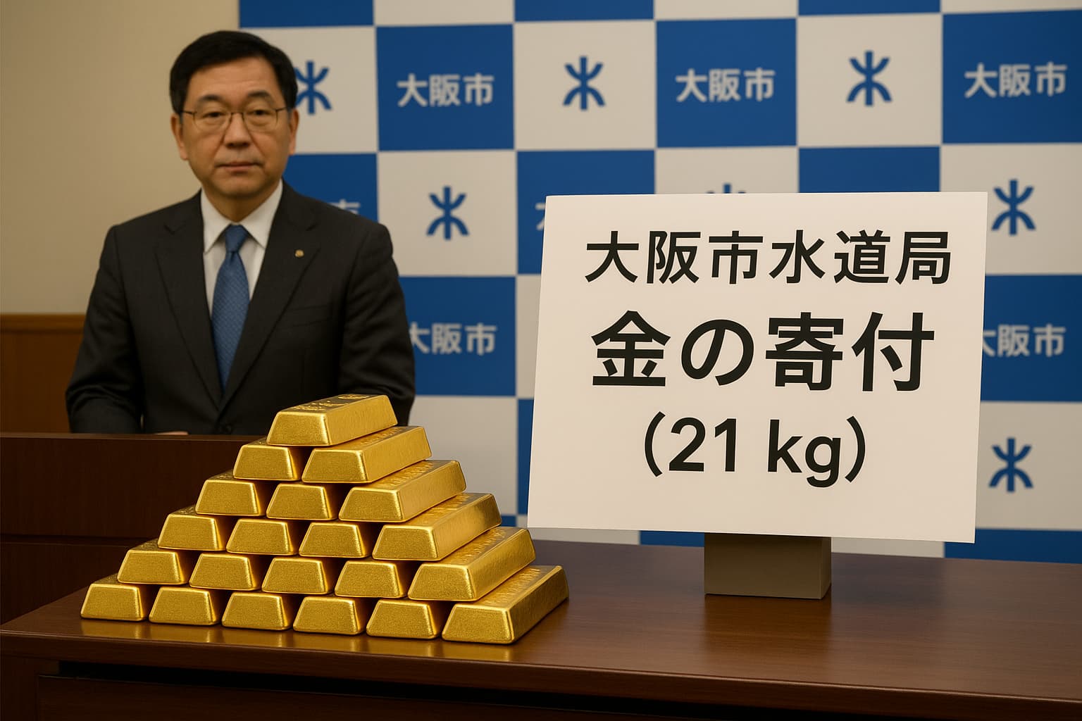Anonymous Donor Presents 21 Kilograms of Gold to Osaka for Water Infrastructure Repairs