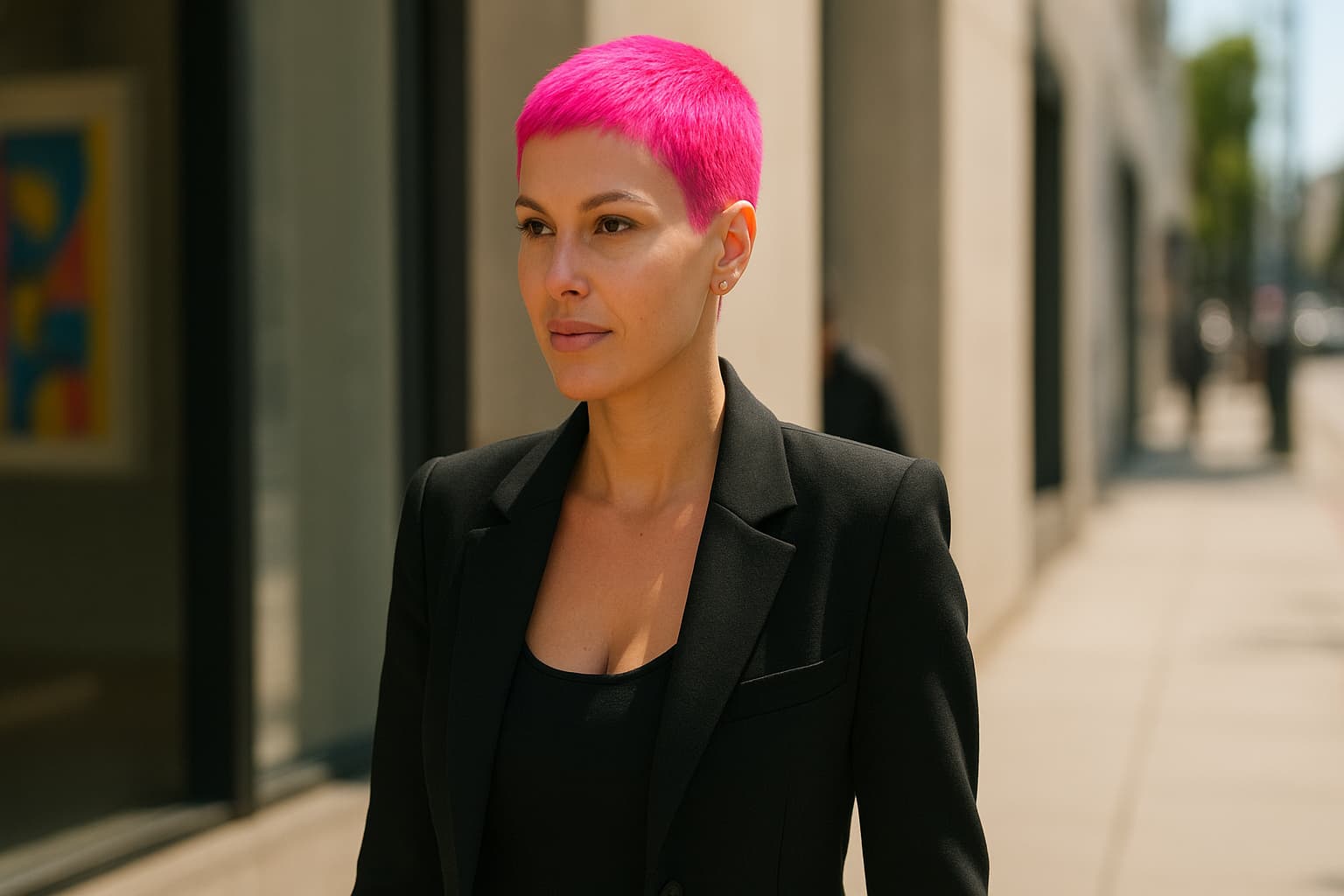 Bianca Censori Debuts Bold Pink Pixie Cut During Los Angeles Outing