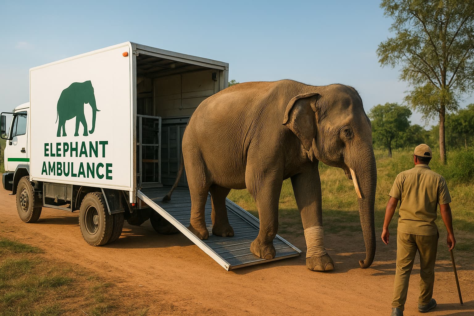 Groundbreaking Elephant Ambulance Completes First Rescue Mission in India
