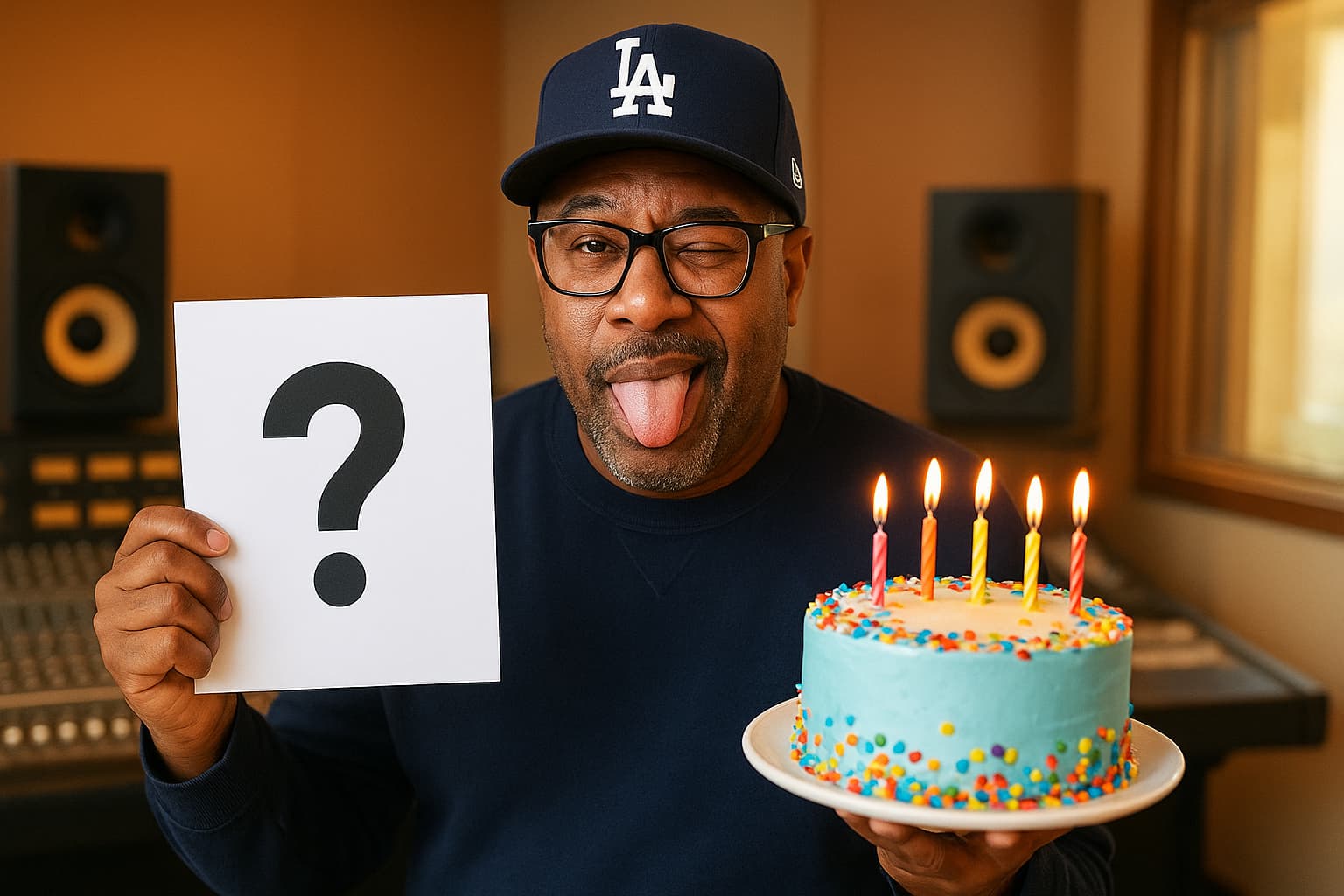 Record Producer Celebrates Birthday with Playful Photo Challenge