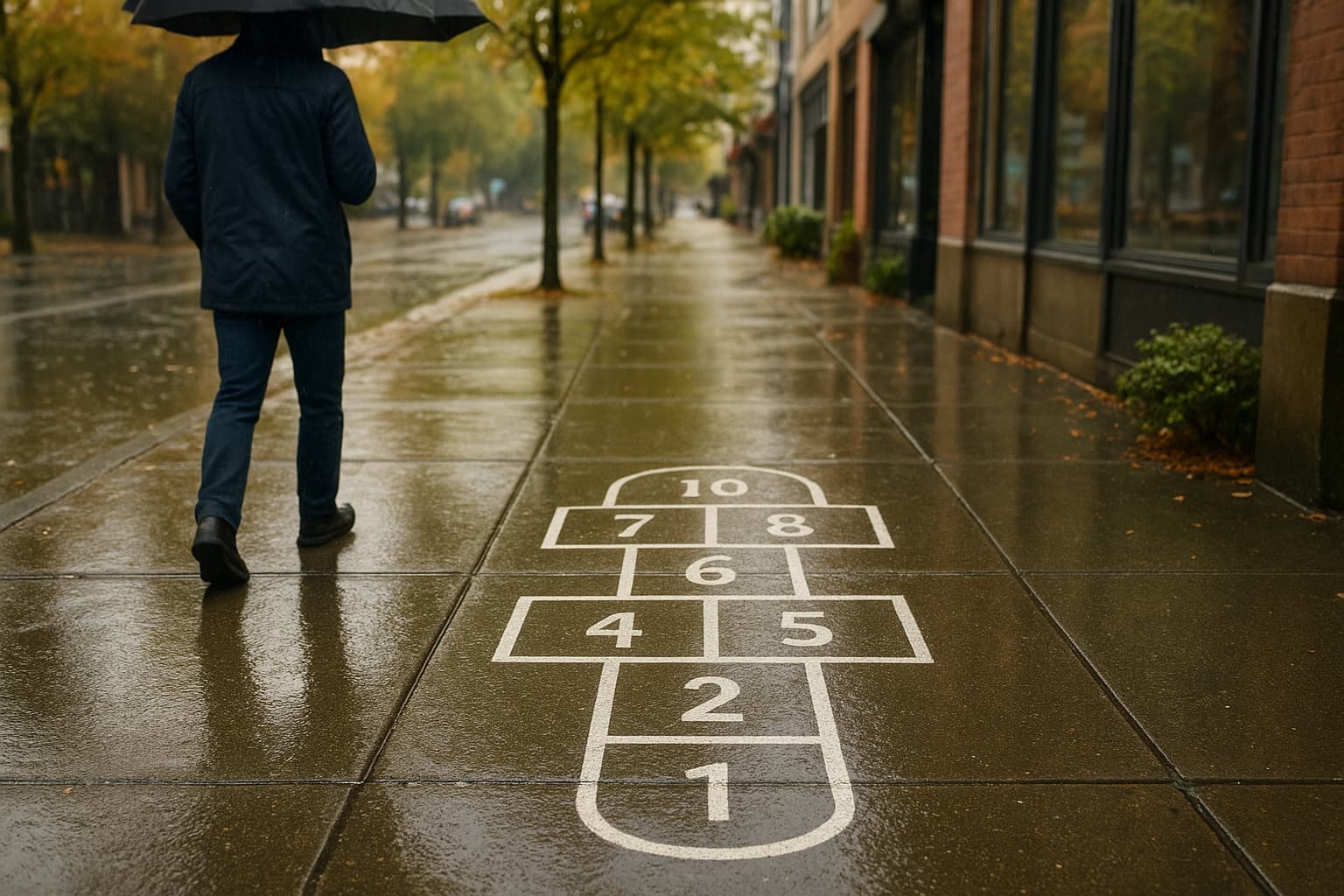 Invisible Street Art Appears Only When Rain Falls