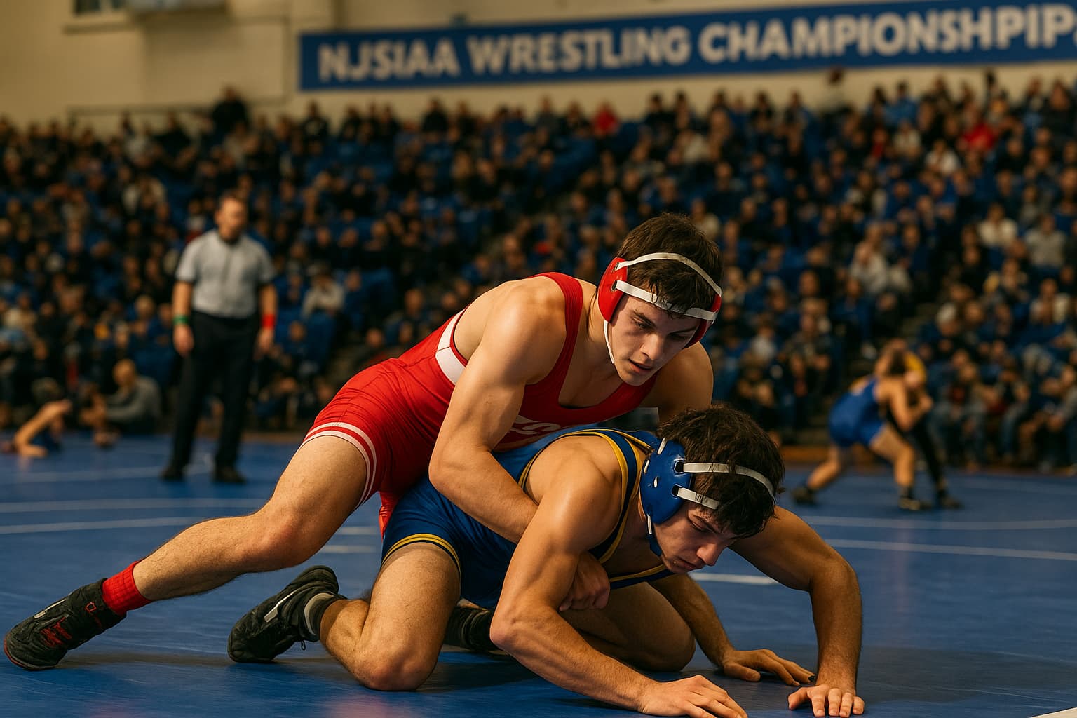 High School Wrestling Championships Begin with Preliminary Rounds
