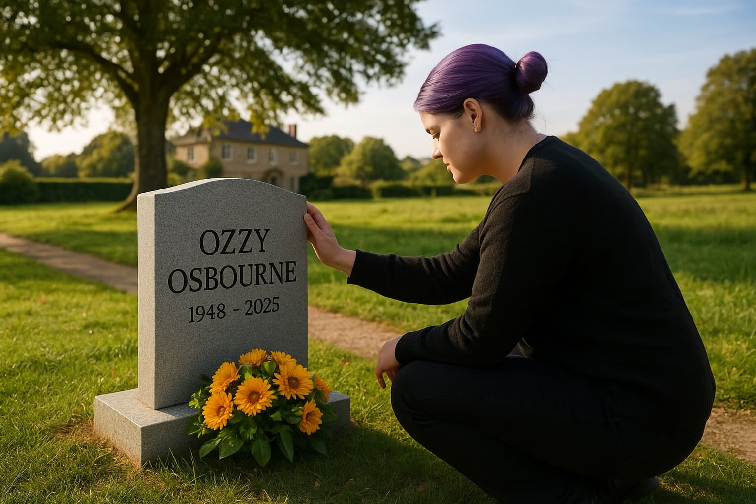 Kelly Osbourne Shares Emotional Visit to Father's Gravesite