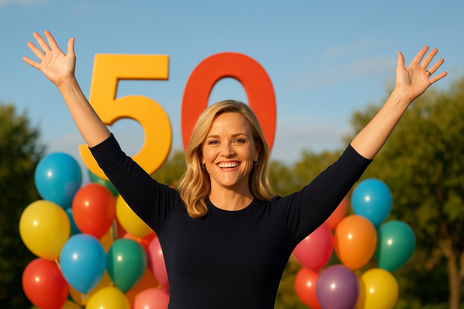 Actress Reese Witherspoon Embraces Milestone 50th Birthday