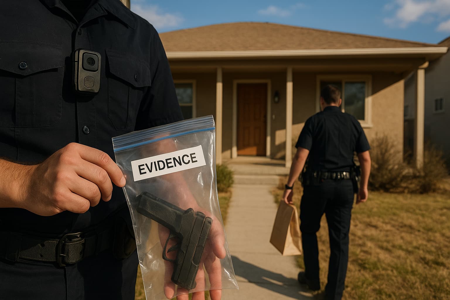 Body Camera Footage Shows Evidence Collection in Domestic Violence Case