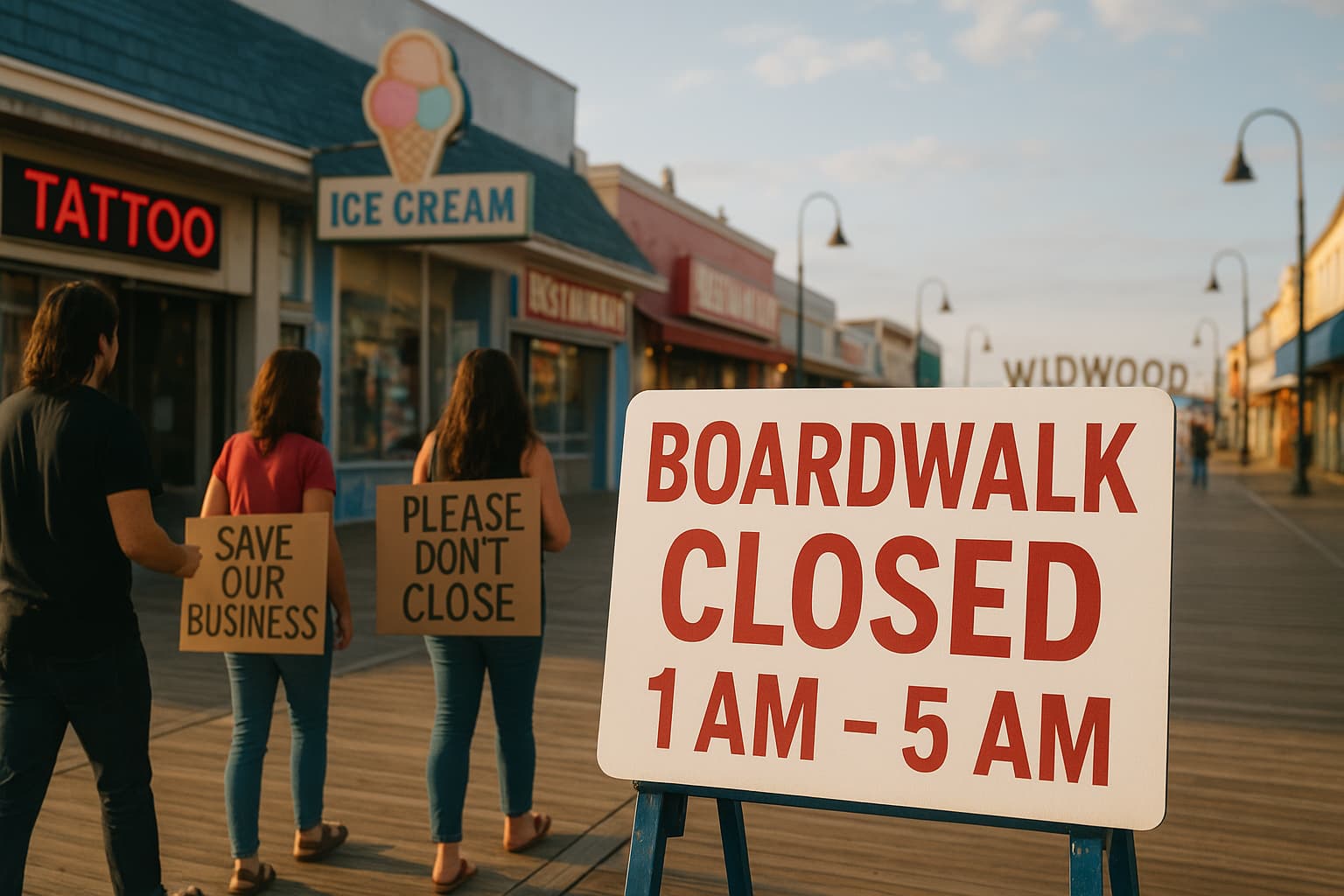 Wildwood Boardwalk to Close Overnight Despite Business Owners' Pleas