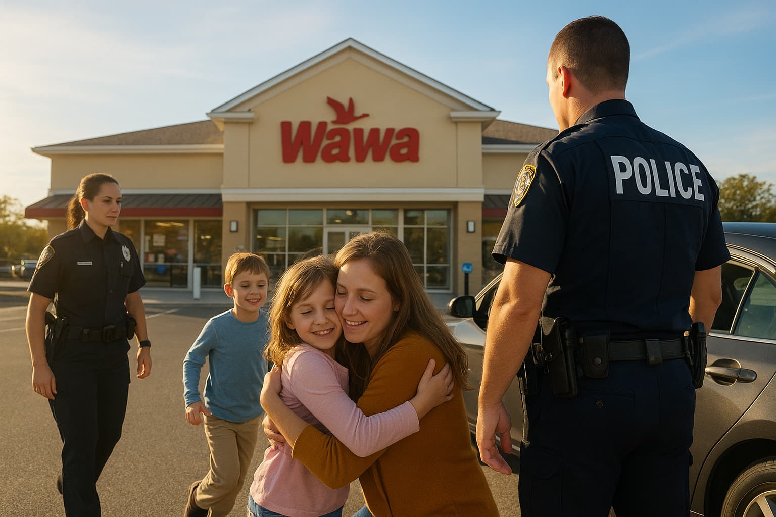 Two Children Found Safe After Car Stolen at Wawa
