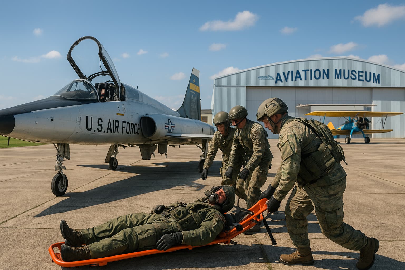 Air Guard Crash Recovery Drill at Aviation Museum