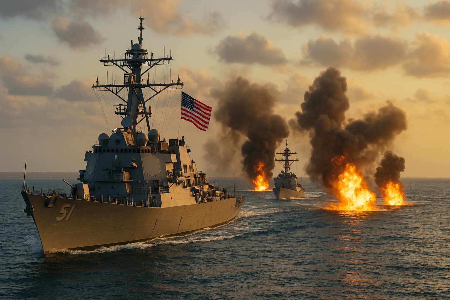 U.S. Navy Ships Attacked in Strait of Hormuz