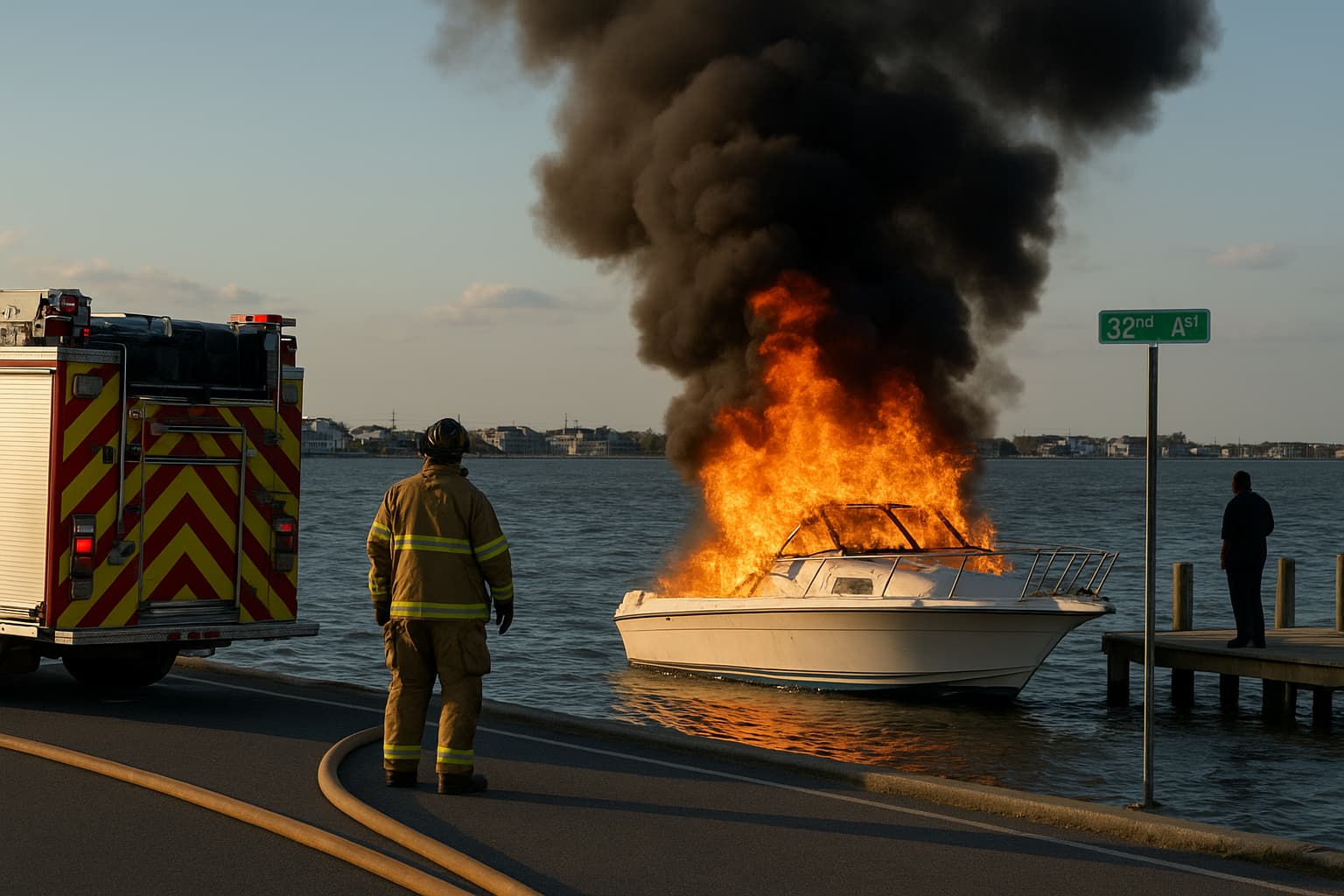 Boat Fire Injures One in Ocean City Friday