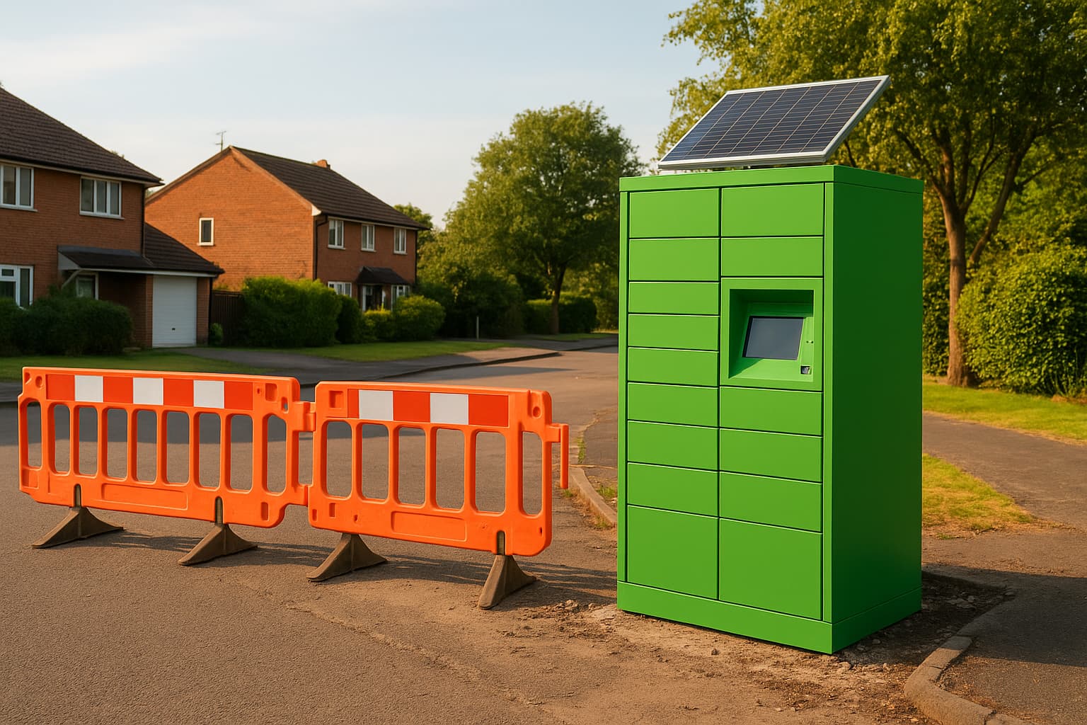 Bright Green Parcel Locker Removed After Neighborhood Outcry