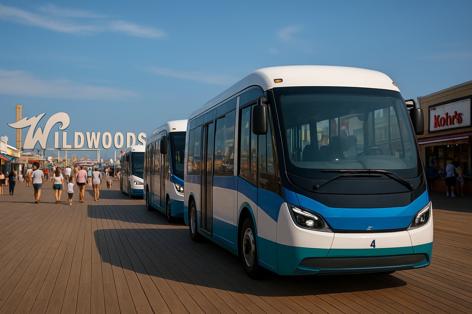 Wildwoods Boardwalk Tram Cars Go Electric This Summer