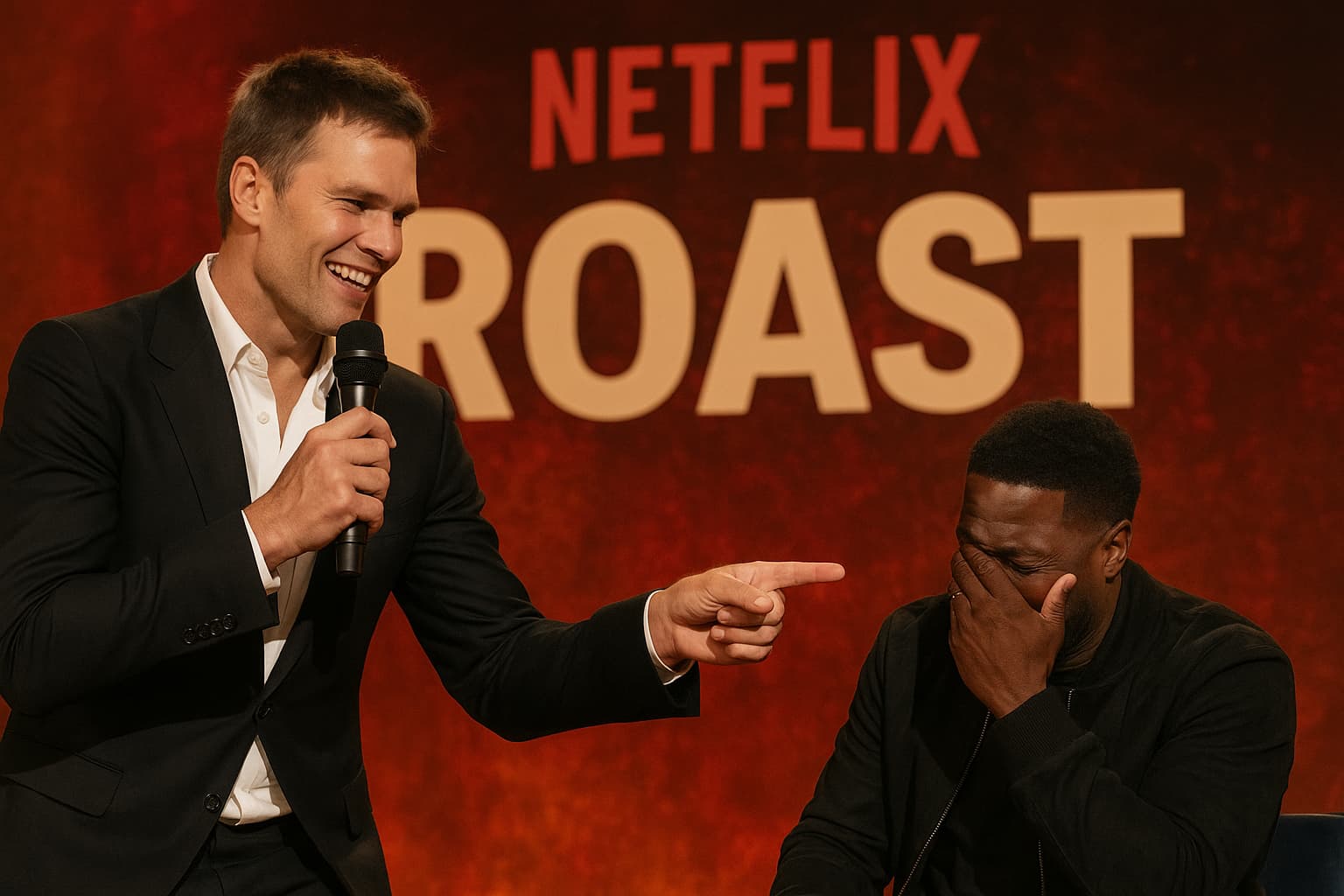 Tom Brady Roasts Kevin Hart at Netflix Comedy Event