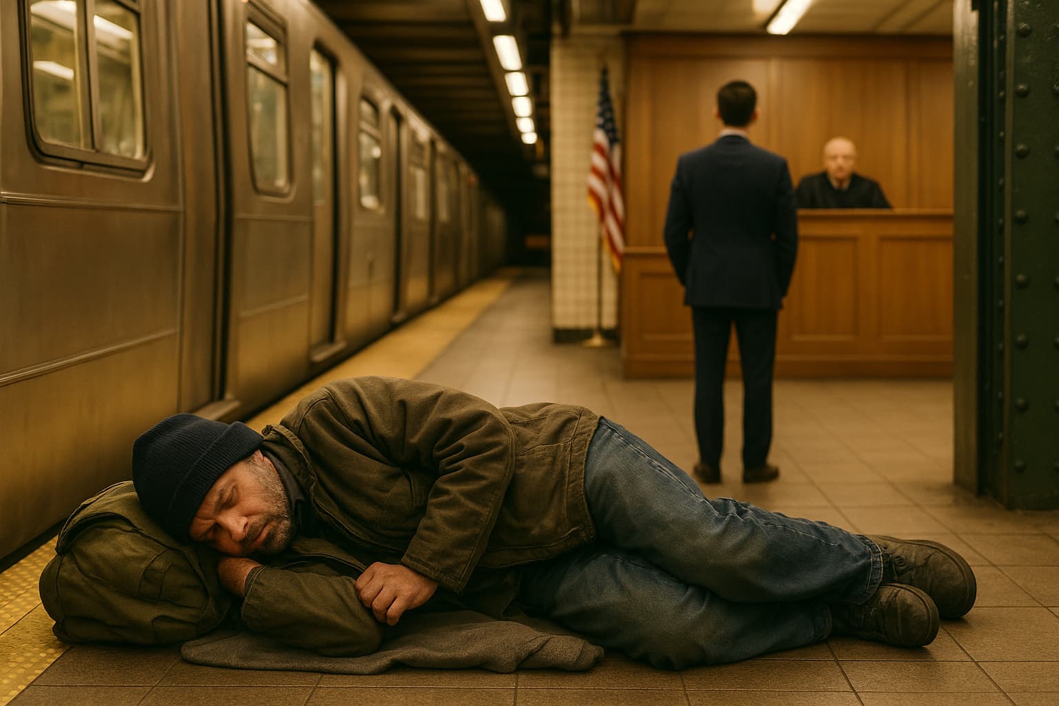 Homeless New Yorkers Face Court Over Subway Sleeping