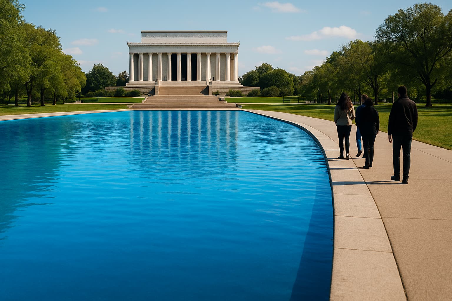 Nonprofit Sues Federal Government Over Blue Reflecting Pool