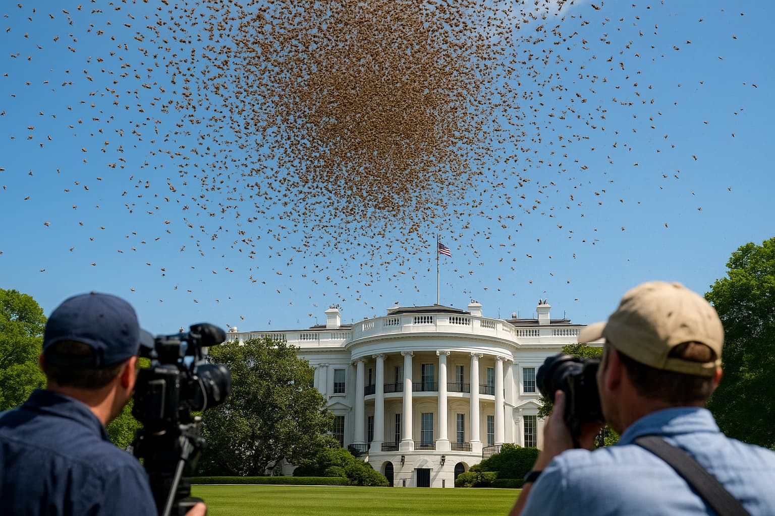 Massive Bee Swarm Descends on White House Grounds
