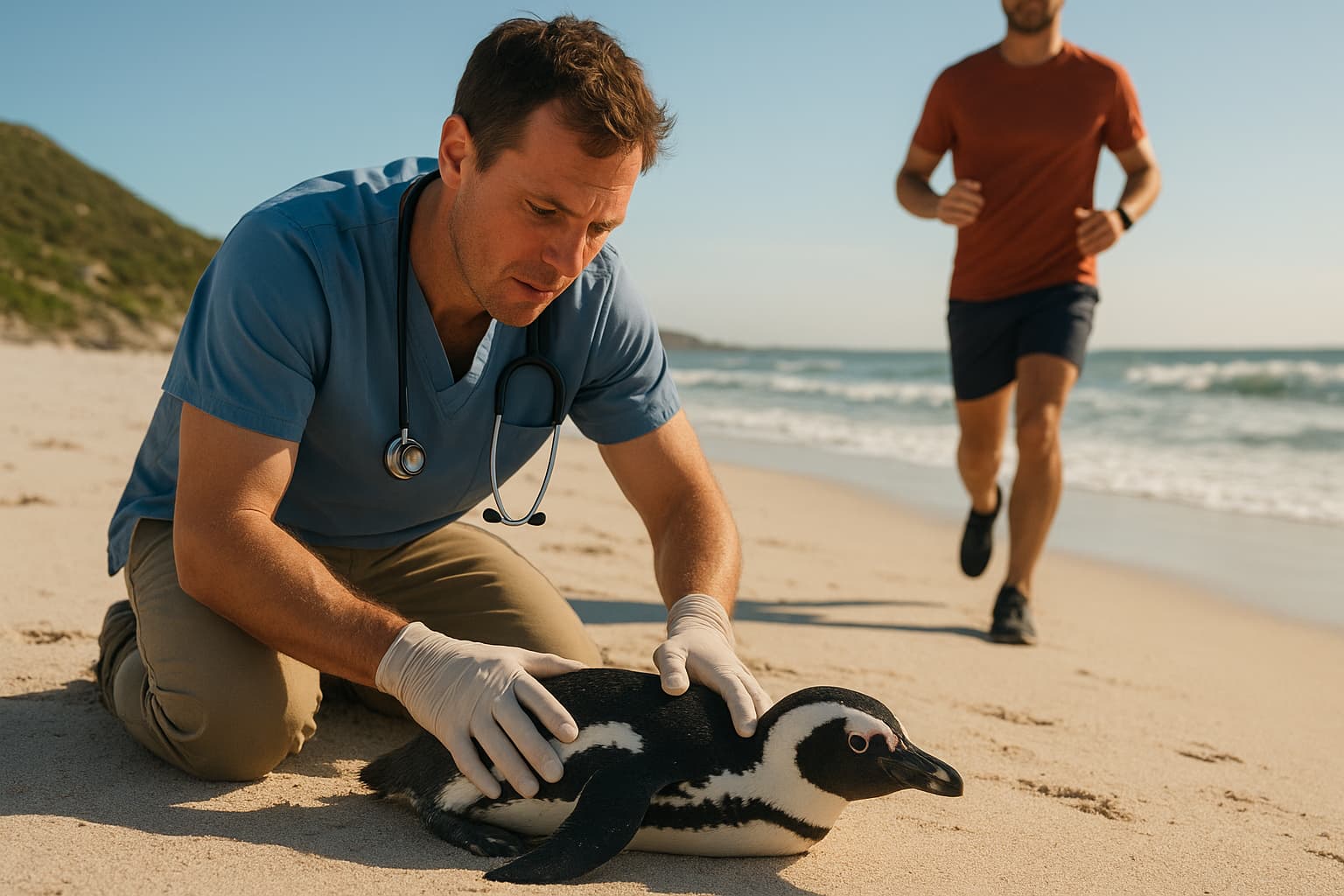 Jogger's Quick Action Saves Critically Endangered Penguin