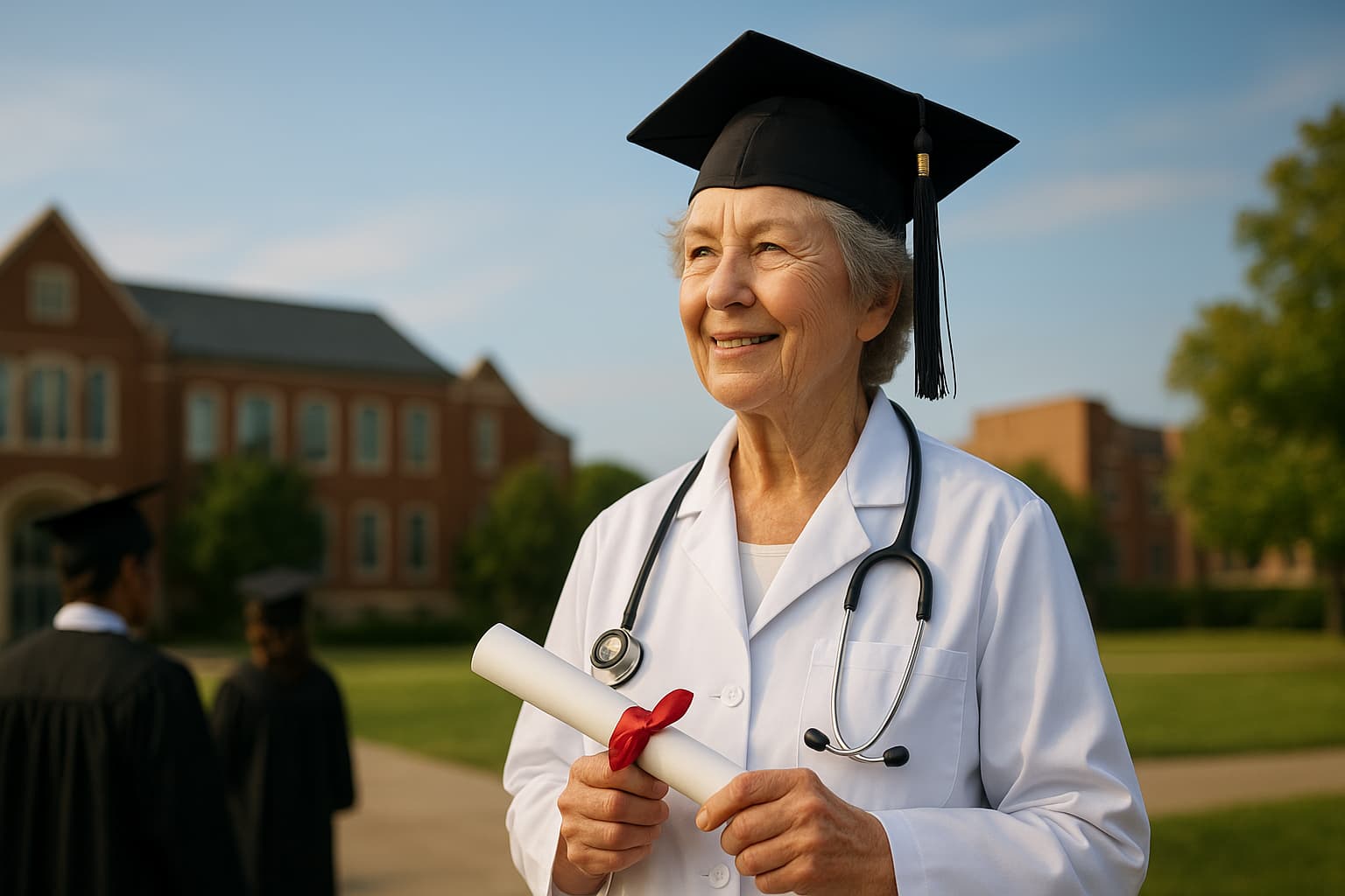 Woman Becomes Doctor at 73, Fulfilling Lifelong Dream