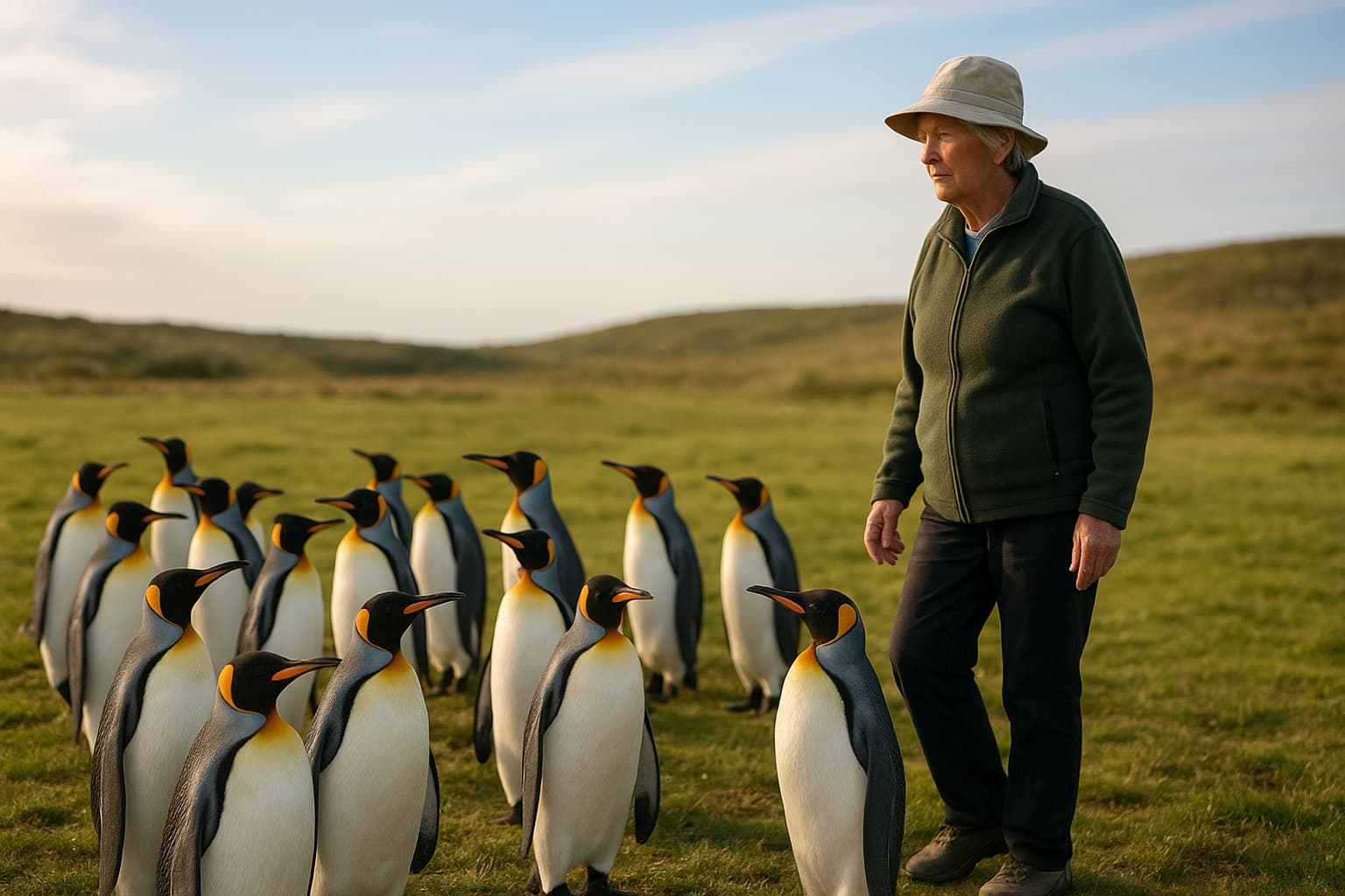 Kindergarten Teacher Guards 200 King Penguins Daily