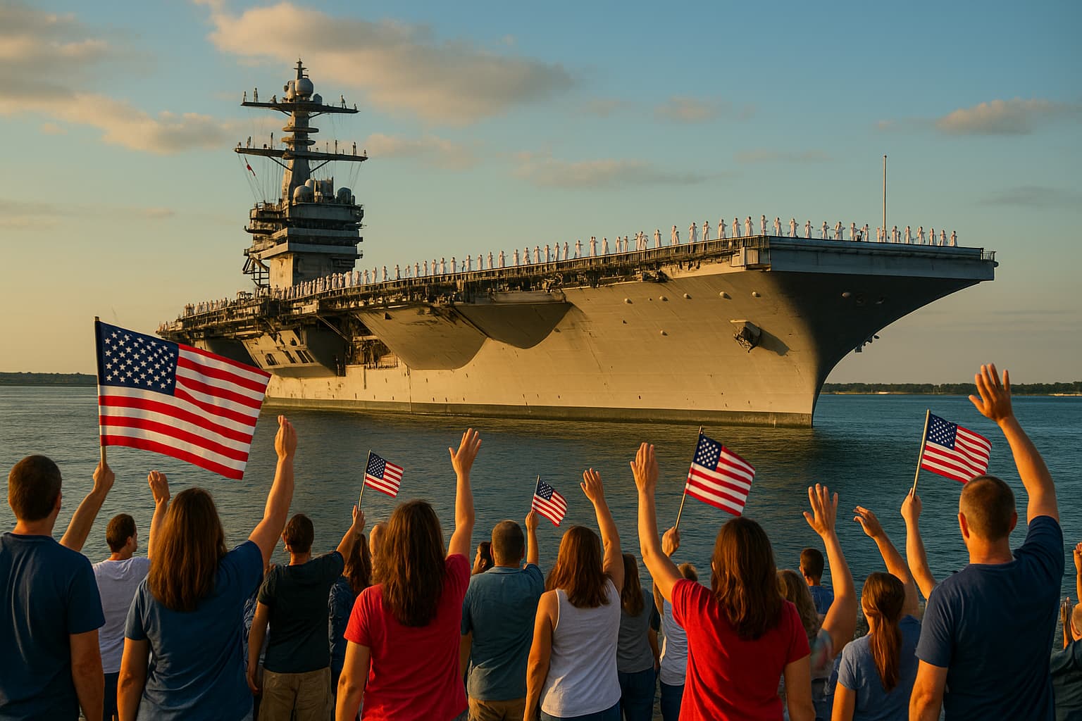 USS Gerald R. Ford Returns After Nearly Year-Long Deployment
