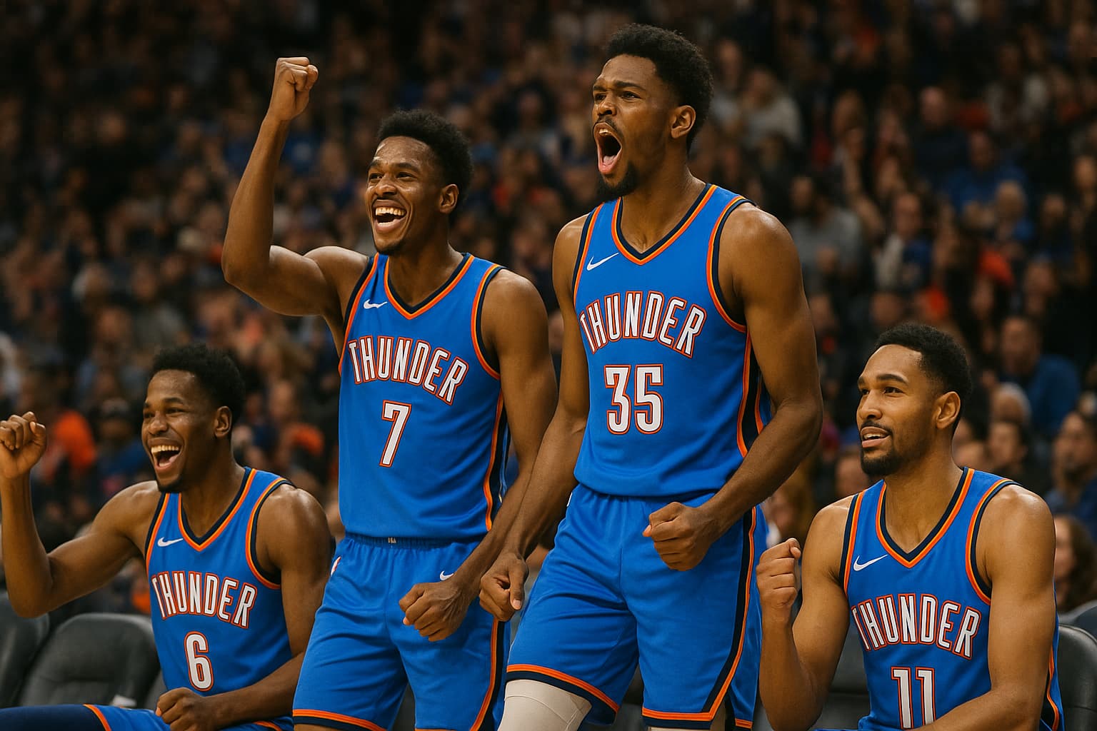 Thunder Bench Erupts for 76 Points in Game 3 Victory