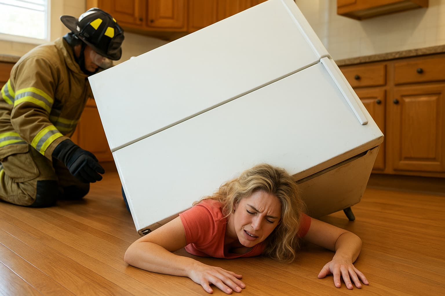 Comedian Laura Clery Survives 600-Pound Refrigerator Accident