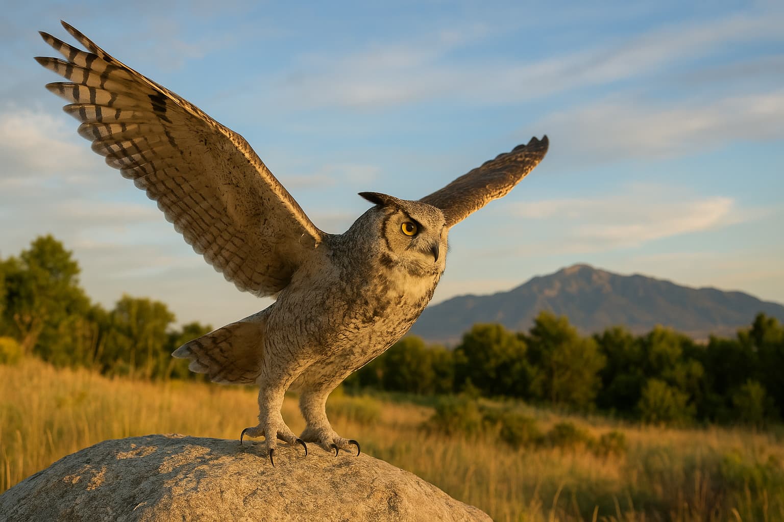 Concrete-Covered Owl Flies Free After Feather Transplant