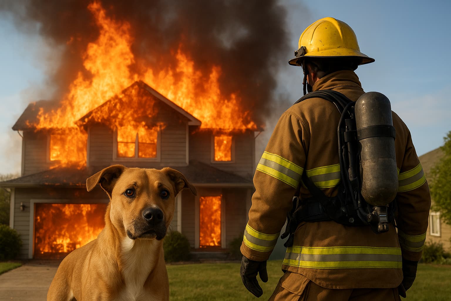Rescued Dog Saves Owner from House Fire